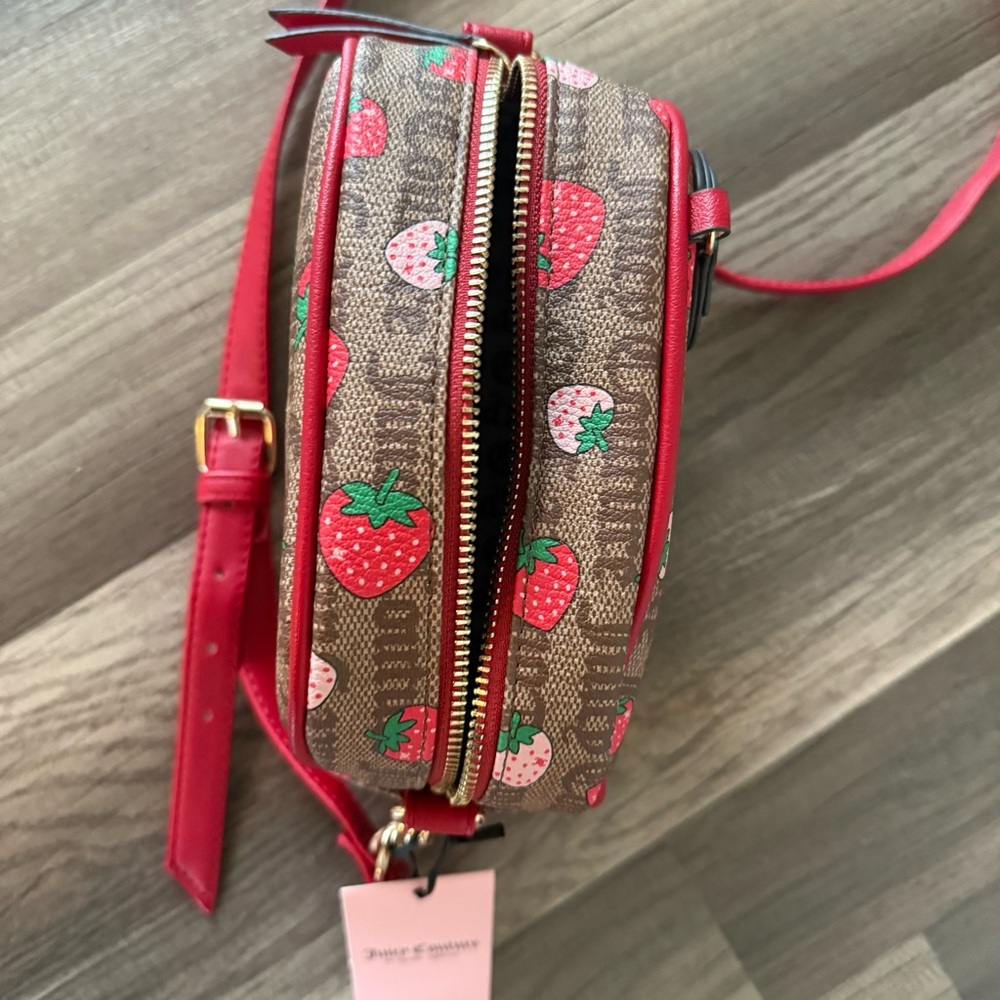 Juicy Couture Red and Brown Strawberry Crossbody Bag - Picture 9 of 16